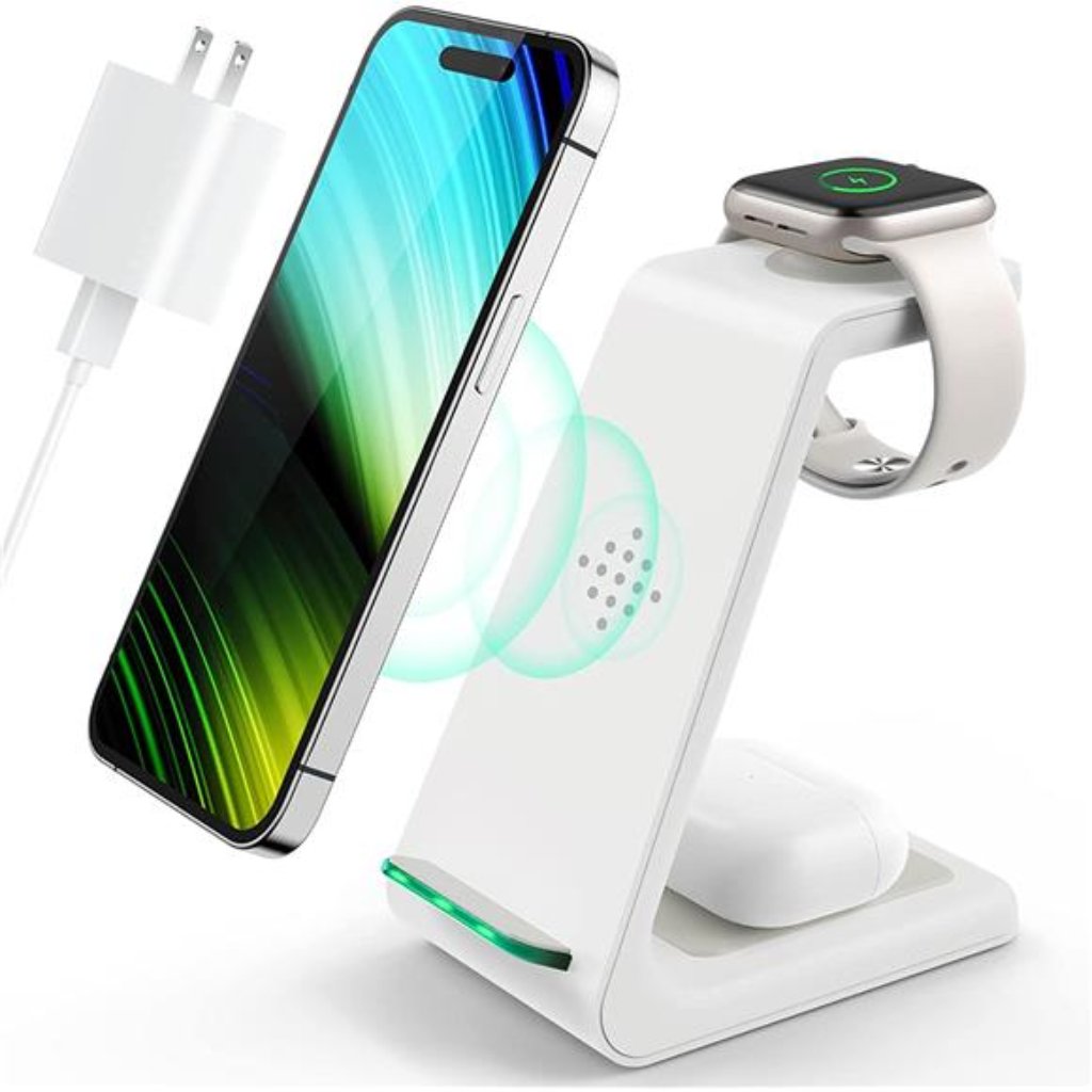 Wireless Charging Station,3 In 1 Fast Charging Station